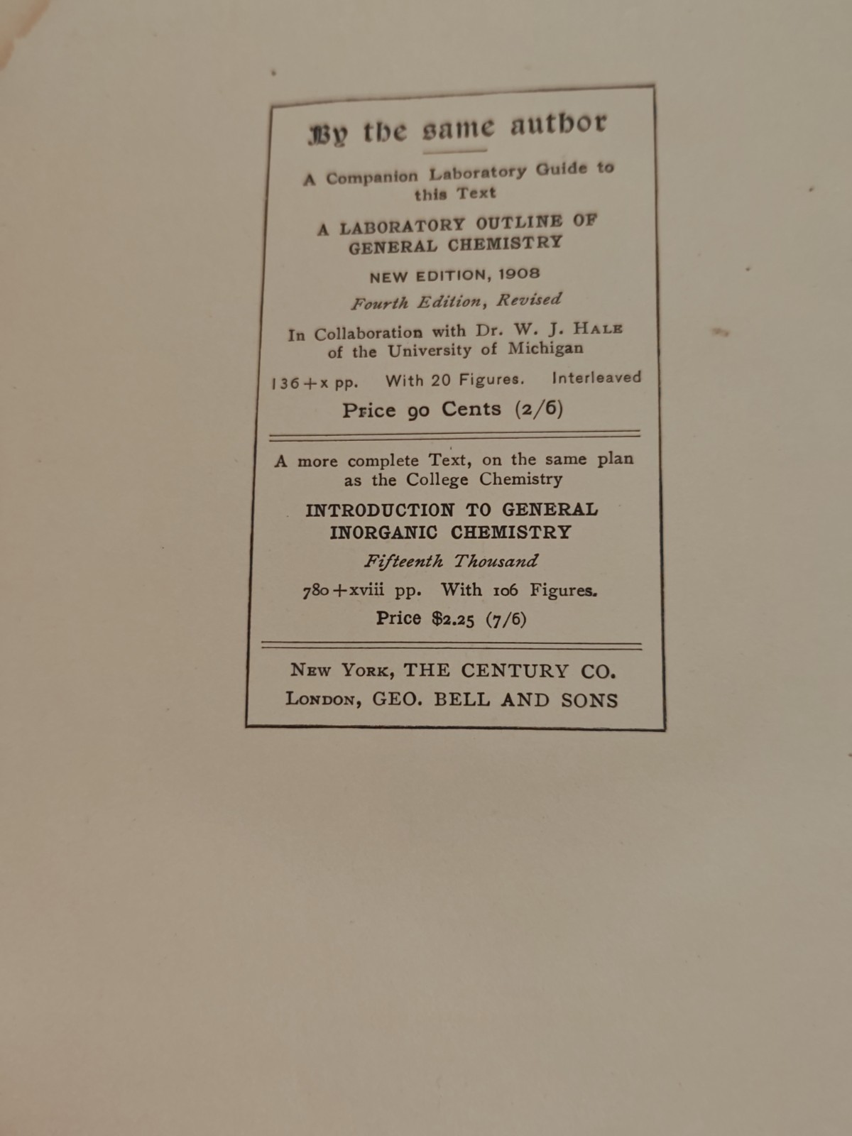 General Chemistry For Colleges Alex Smith 1916