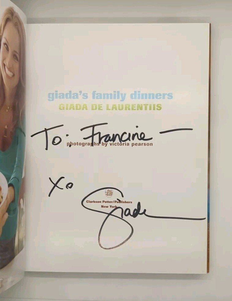 Signed! Giada’s Family Dinners by Giada De Laurentiis (2006, Clarkson Potter)