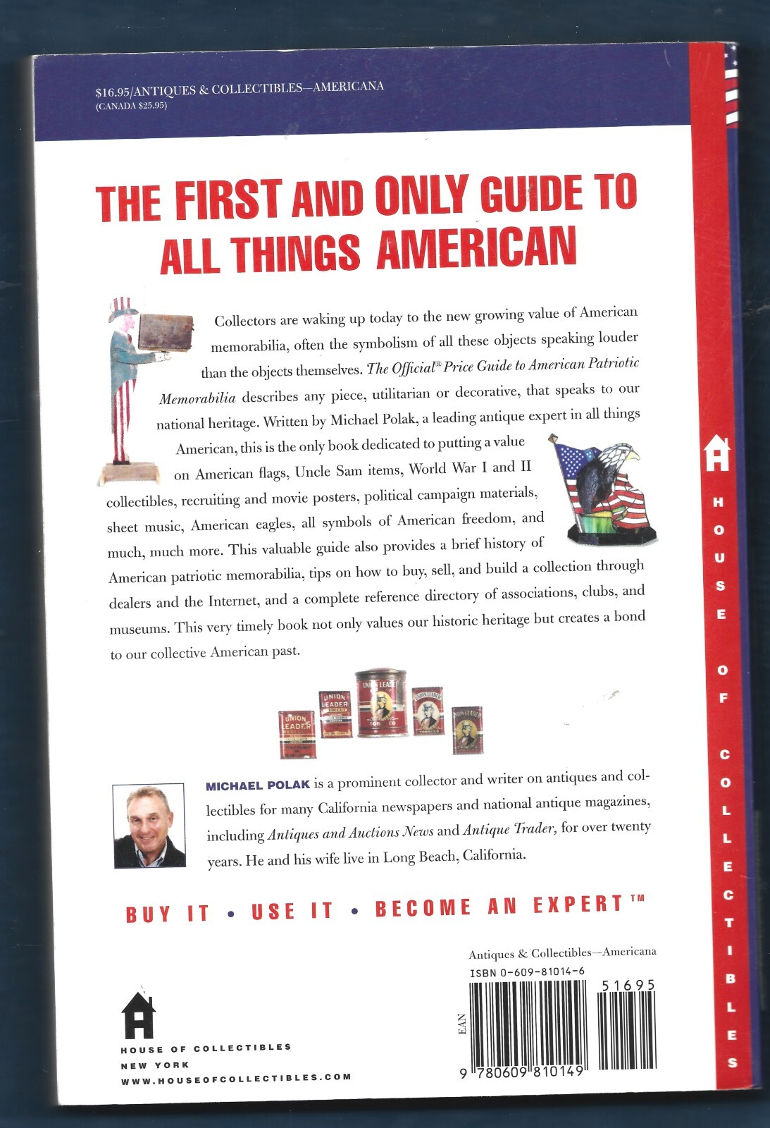 American Patriotic Memorabilia PB-Michael Polak-2002-214 pages-1st Edition
