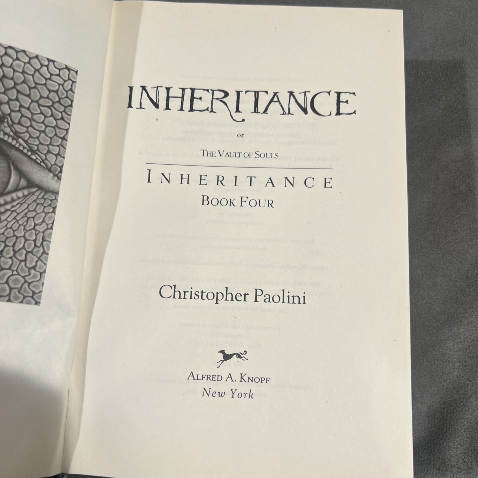 Inheritance by Christopher Paolini Fourth Book Hardcover
