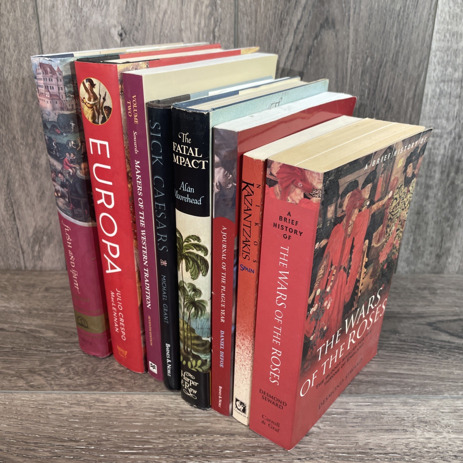 European History & Western Civ Lot 8 Books – Ancient Rome, War of Roses, Spain