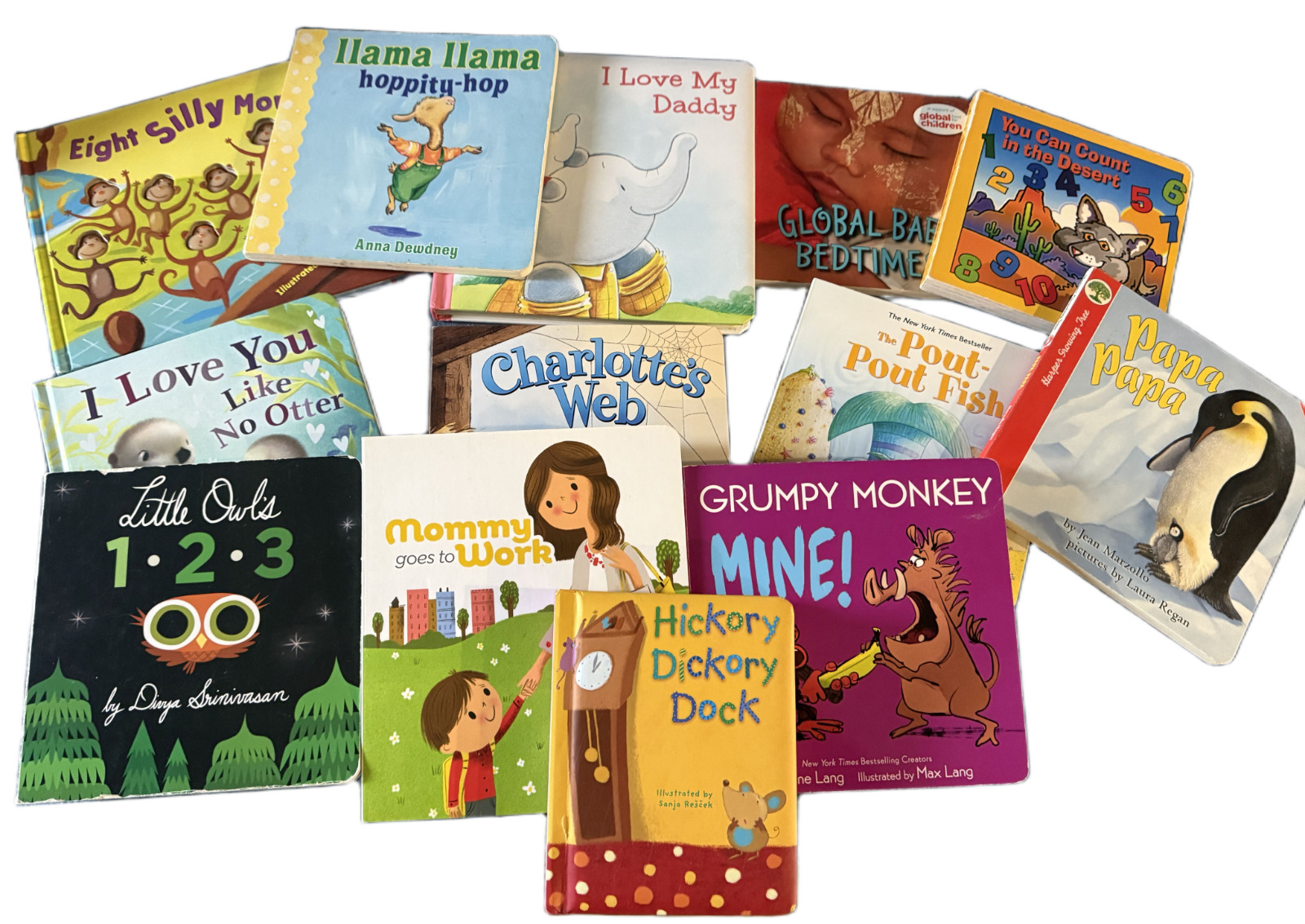 Lot of 12 Children Hardcover Baby Toddler Daycare Kids Board Books *Random Mix*