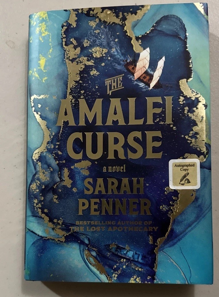 The Amalfi Curse by Sarah Penner Signed 2025 Hardcover