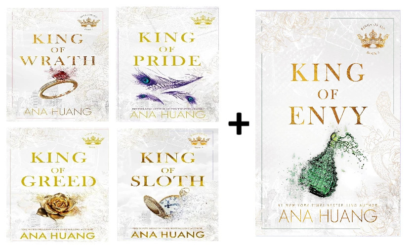 King of Wrath +Pride + Greed + Sloth + Envy by Ana Huang, 5 Book Set, PB..