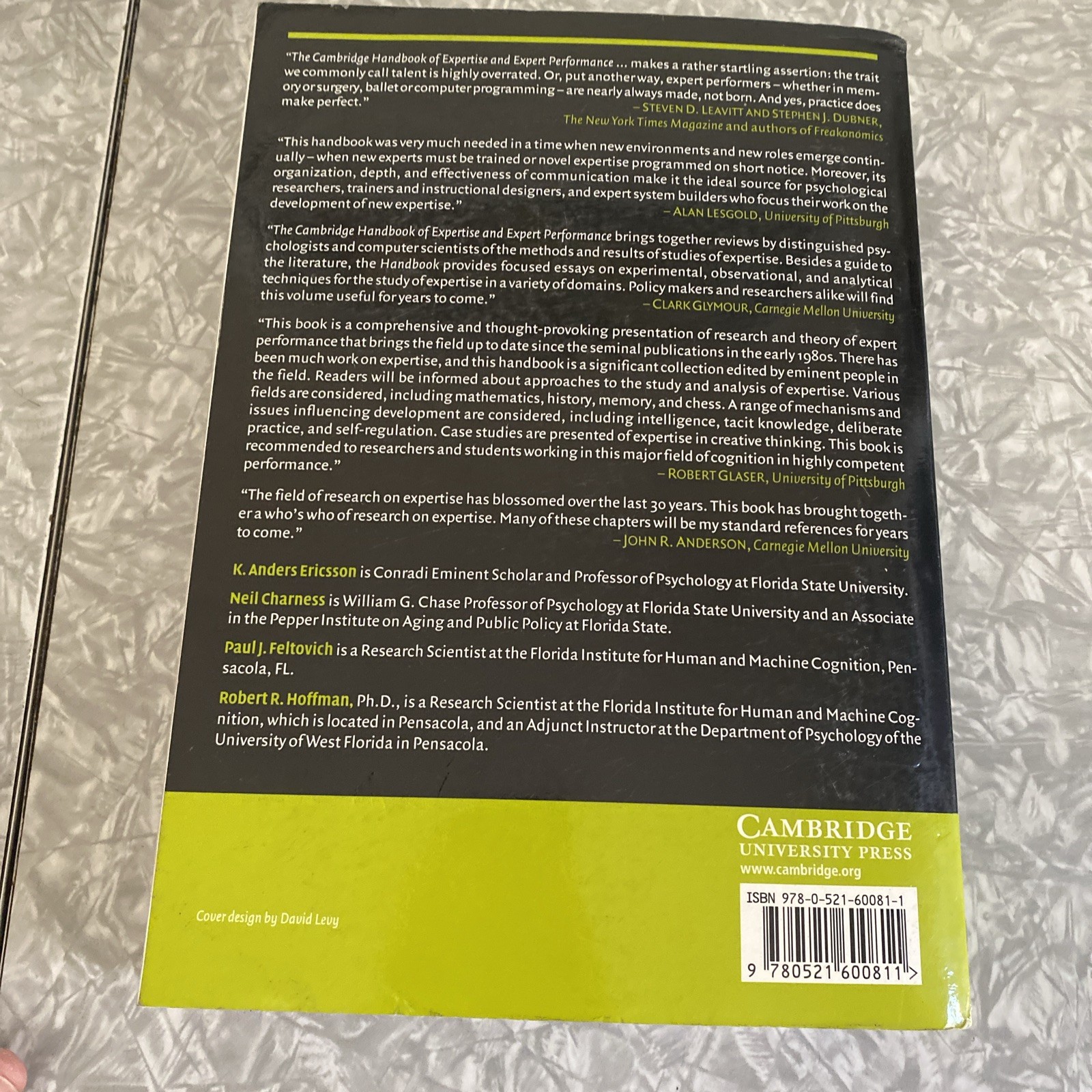 Cambridge Handbook of Expertise and Expert Performance University 2007 Edition
