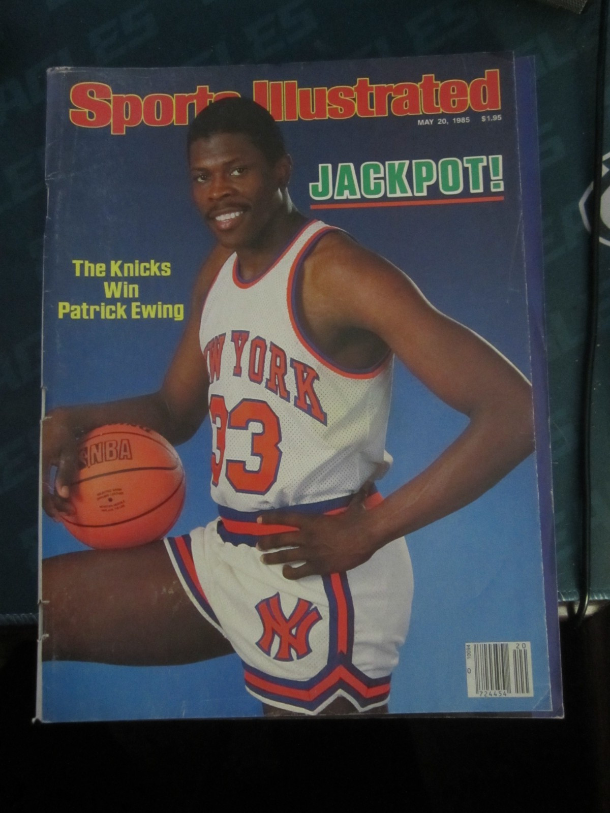 Sports Illustrated May 1985 Patrick Ewing Jackpot Knicks No Label Newsstand