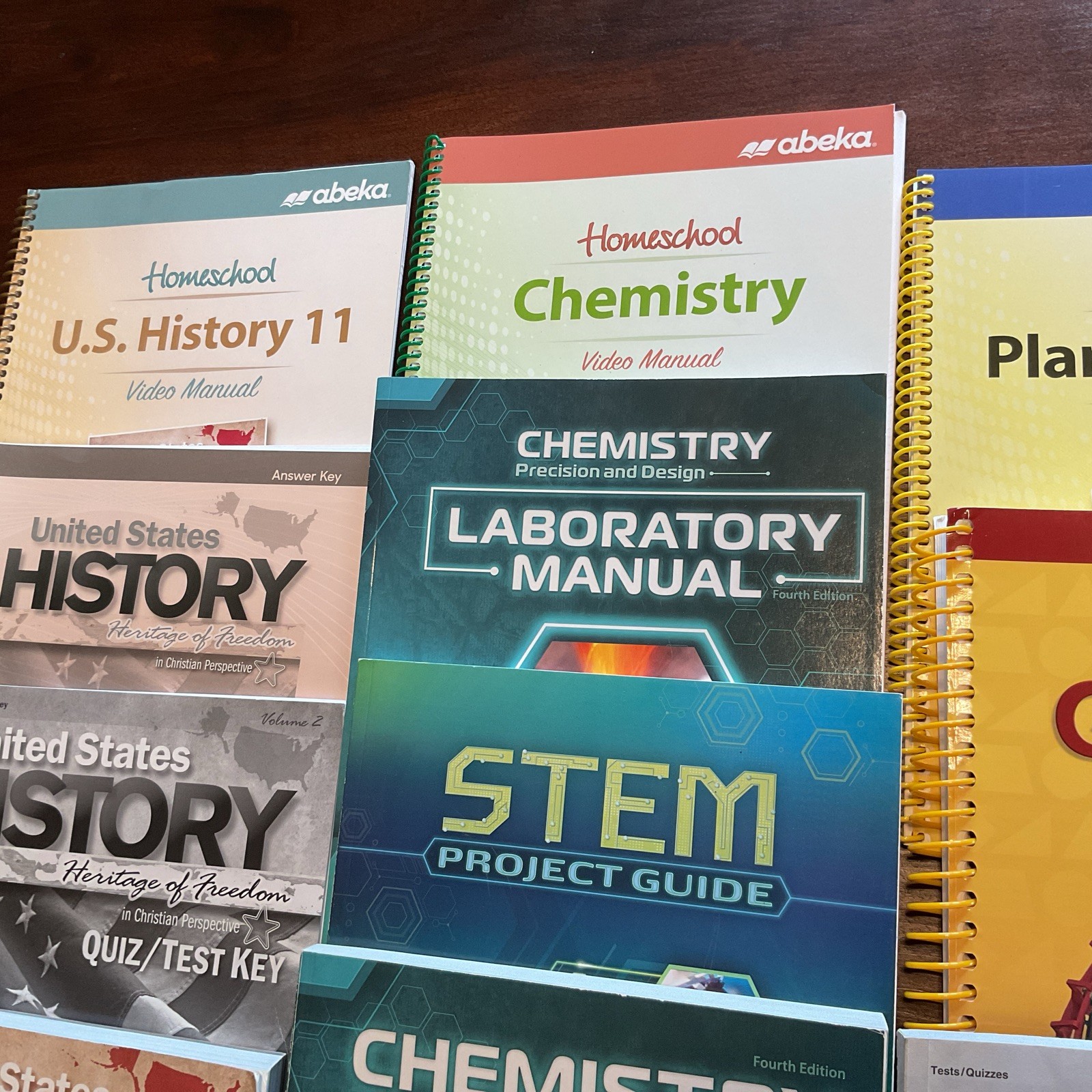 Abeka Grade 11th Grade Plane Geometry Is A Complete Set,Chemistry & History