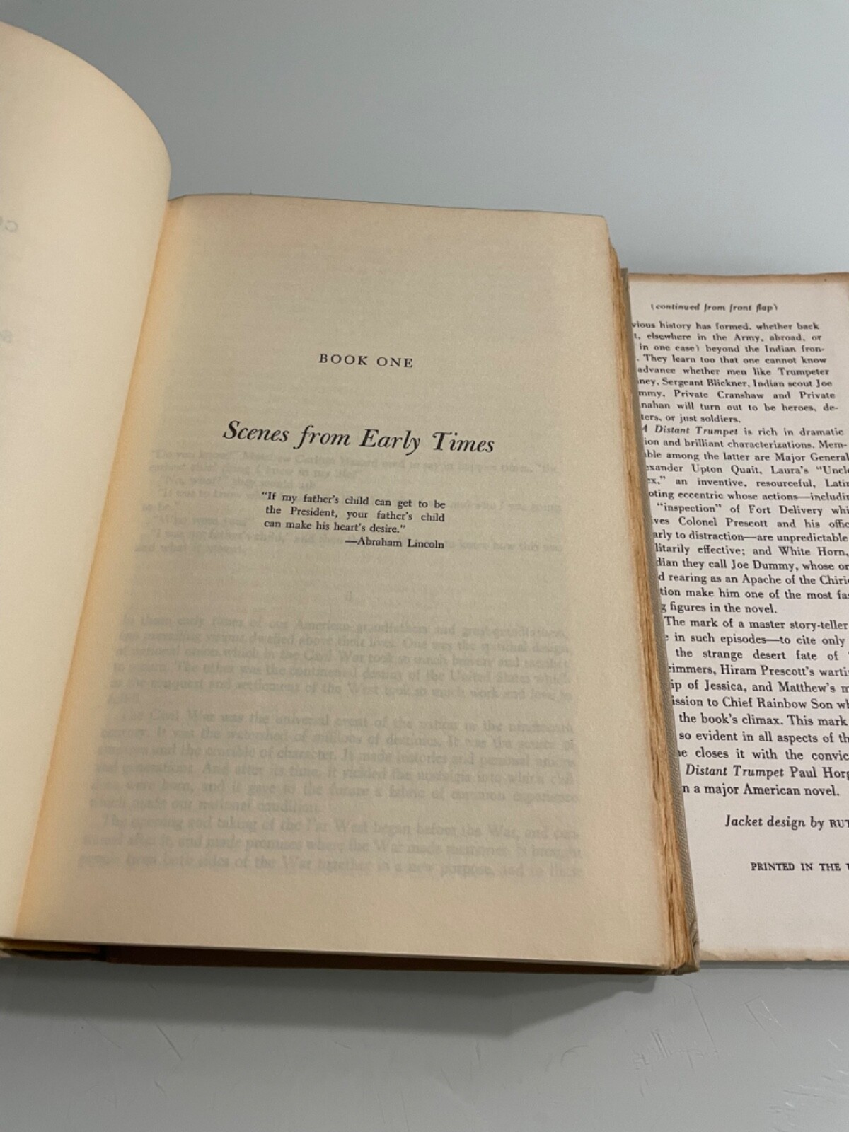 A Distant Trumpet Paul Horgan 1960 Farrar Straus & Cudahy HC/DJ Book Club Ed.