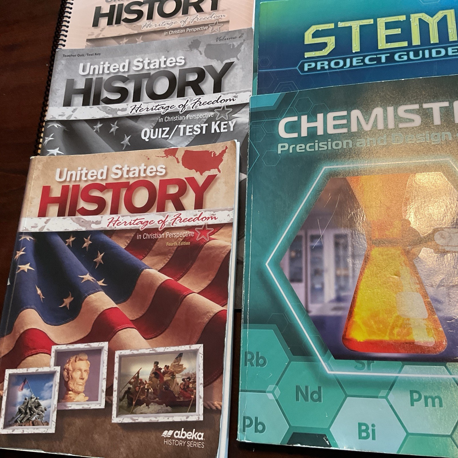 Abeka Grade 11th Grade Plane Geometry Is A Complete Set,Chemistry & History