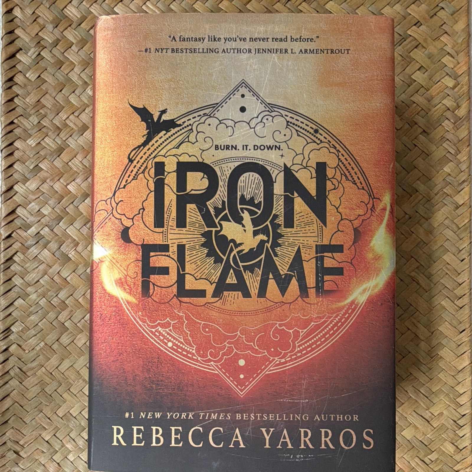 Rebecca Yarros Iron Flame The Empyrean Ser Hardcover Entangled Dust Jacket