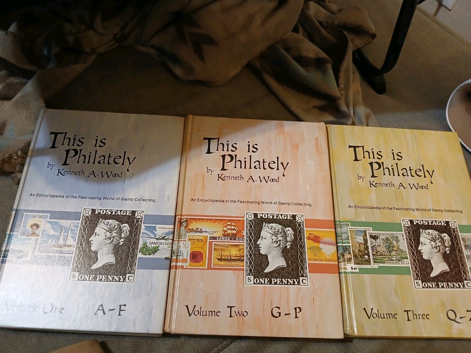 This is Philately An Encyclopedia of Stamps Kenneth A. Wood; Complete 3 Vol. Set