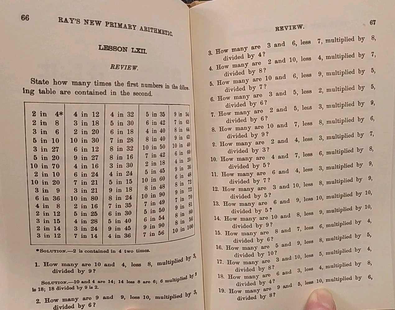 Ray’s New Primary Arithmetic (Ray’s arithmetic series)
