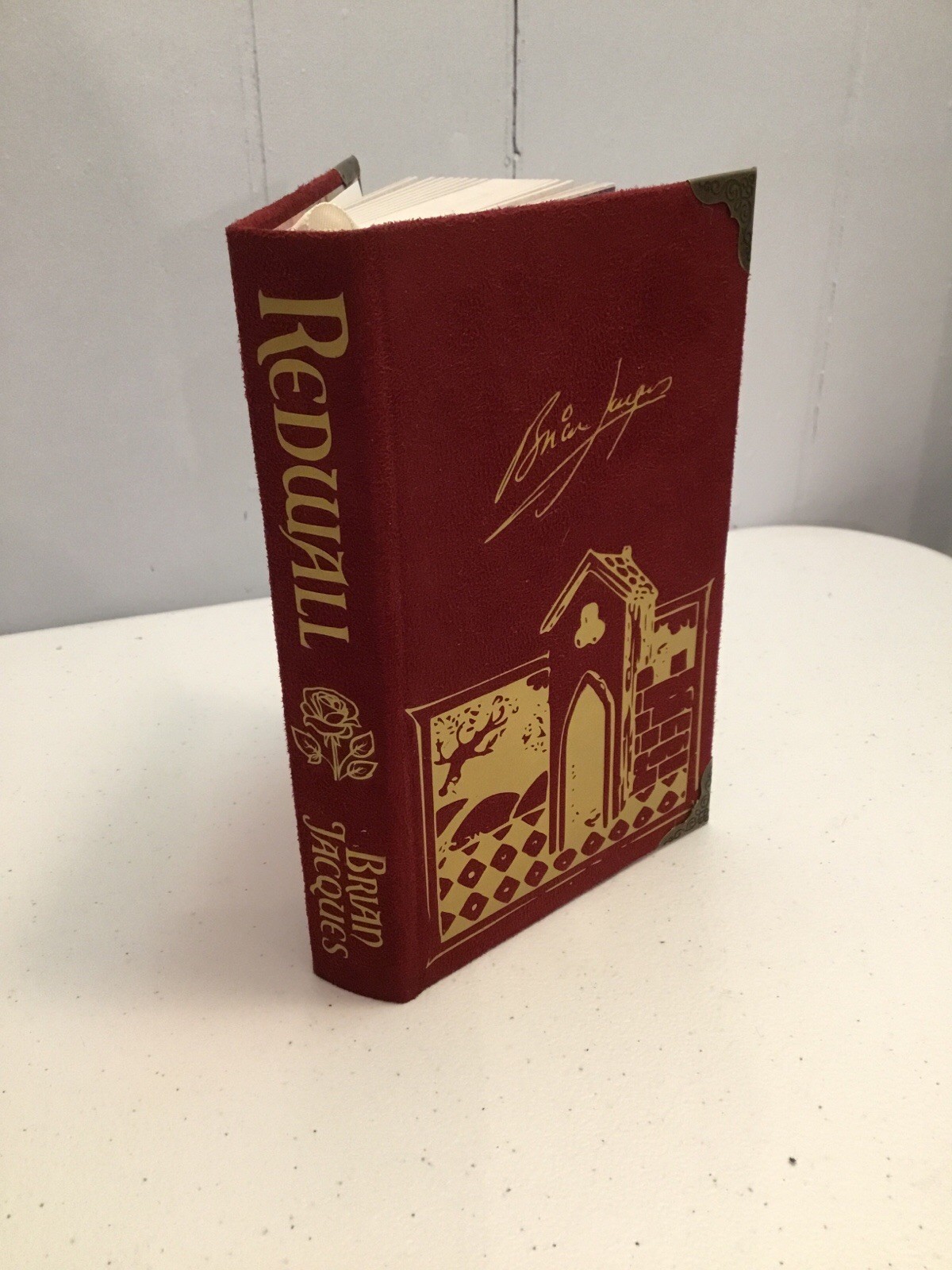 Brian Jacques, Redwall Series Books 1-5, Custom Bound in Suede, Mossflower