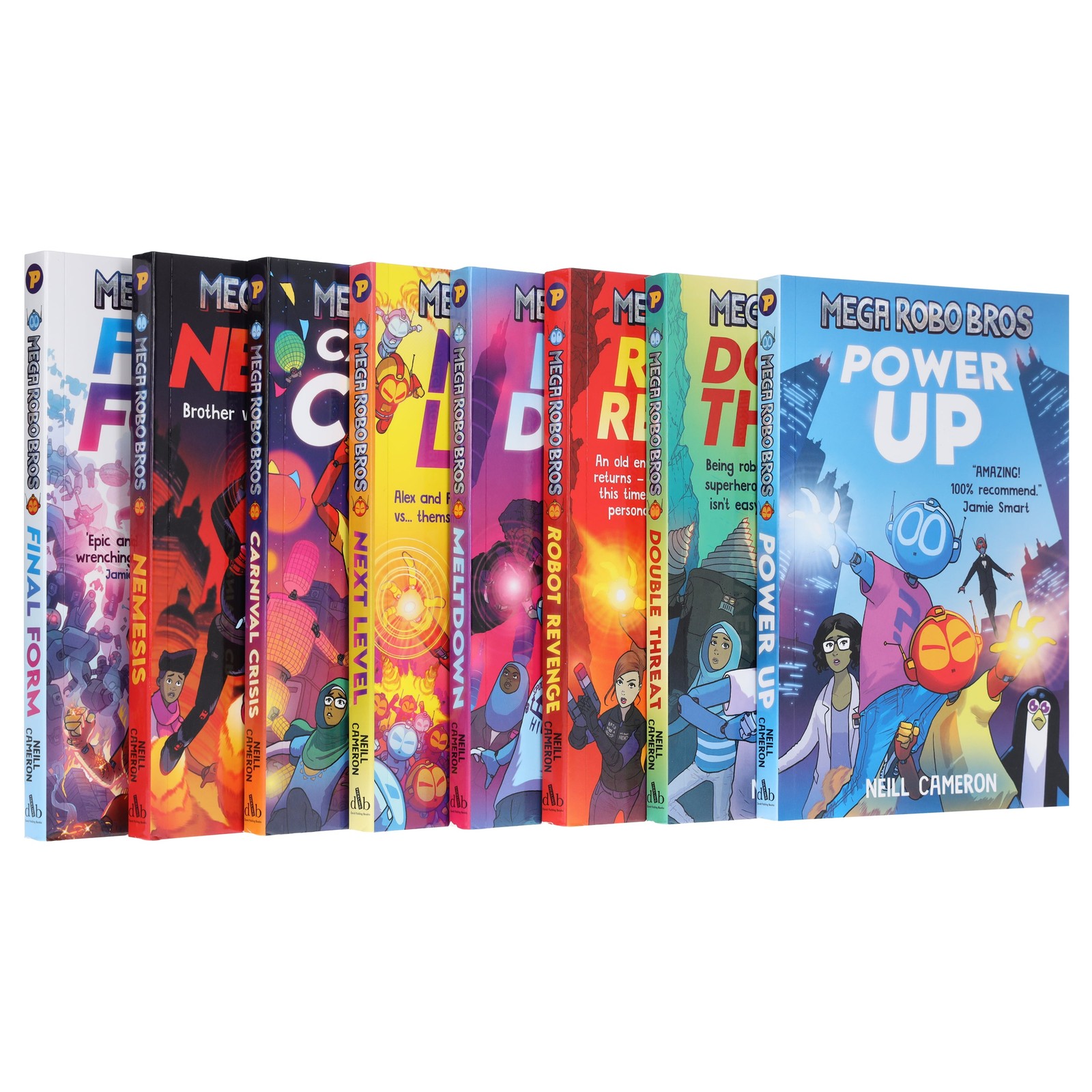 Mega Robo Bros Series by Neill Cameron Graphic Novels 8 Books Set – Ages 9-12-PB