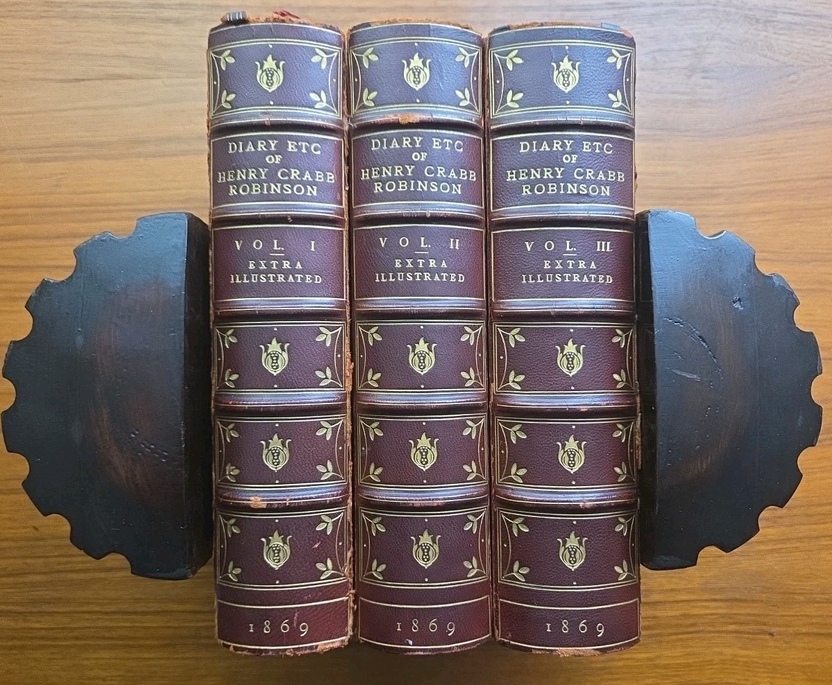 1869 Diary & Reminiscences of Henry Crabb Robinson – Leather 3 Volumes