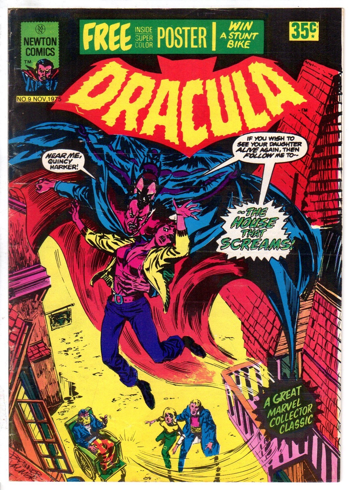 TALES OF HORROR DRACULA #9 1975 INCLUDES Poster (Tomb of) NEWTON / MARVEL