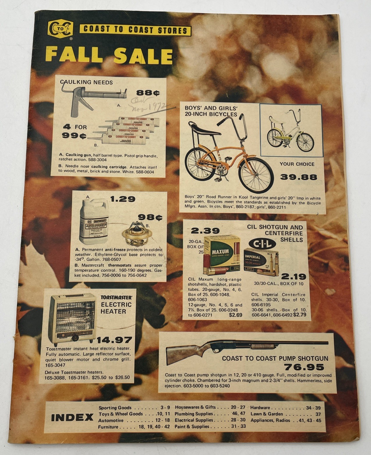 Coast To Coast Fall Sale Mailer 1972 Hunting Camping Electronics 48 Pages