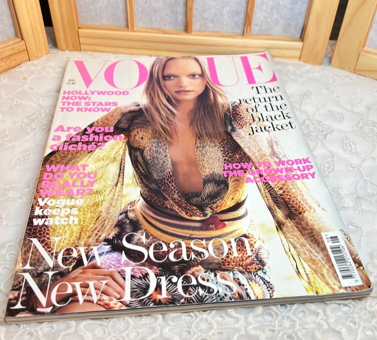 Vintage Vogue UK Magazine August 2005 Gemma Ward 192 Pages