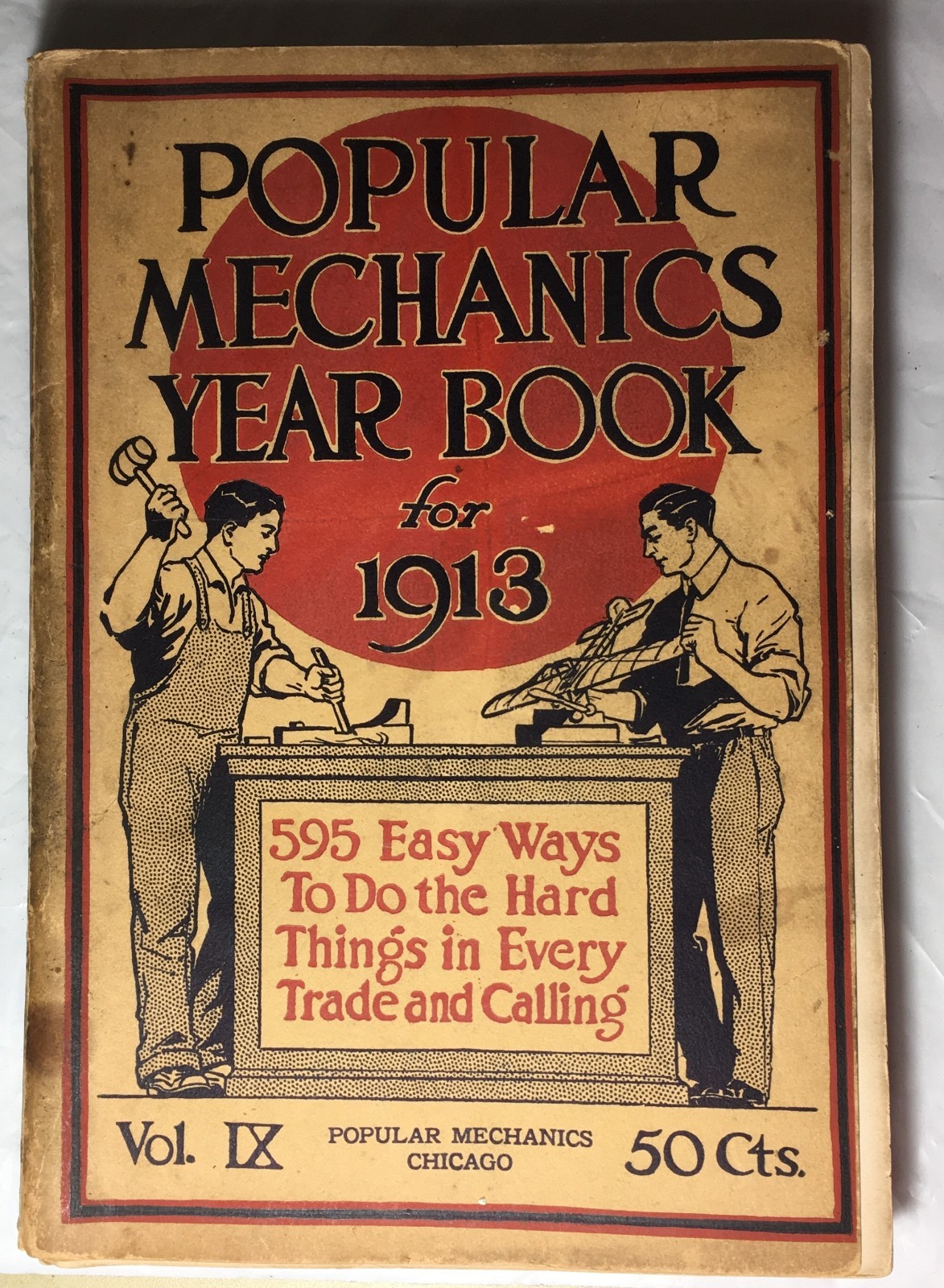 VINTAGE POPULAR MECHANICS YEAR BOOK FOR 1913, 214 PAGES COMPLETE