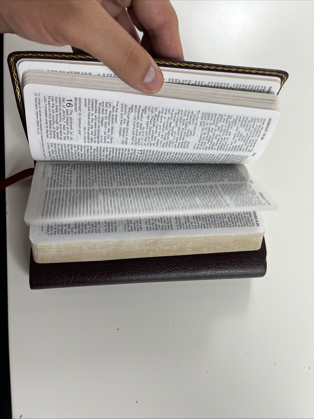 NIV – New International Bible, Trimline Snap Flap, Burg Leather, Zondervan 1984