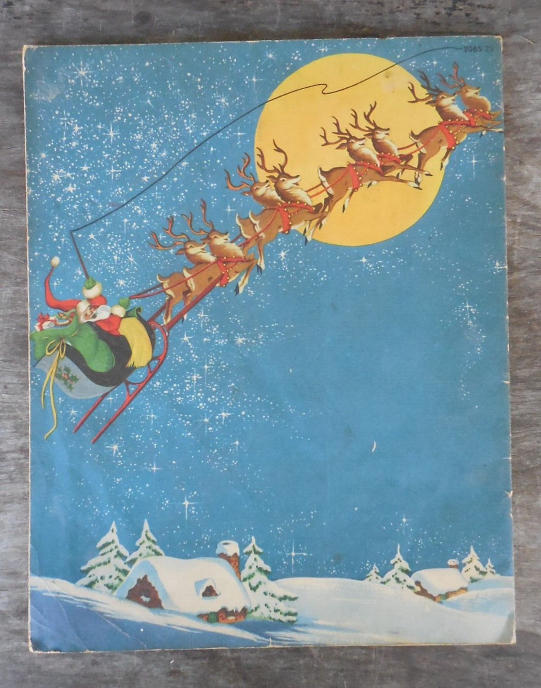 Santa Claus Fuzzy Wuzzy Picture Story Book Whitman Publishing 1947