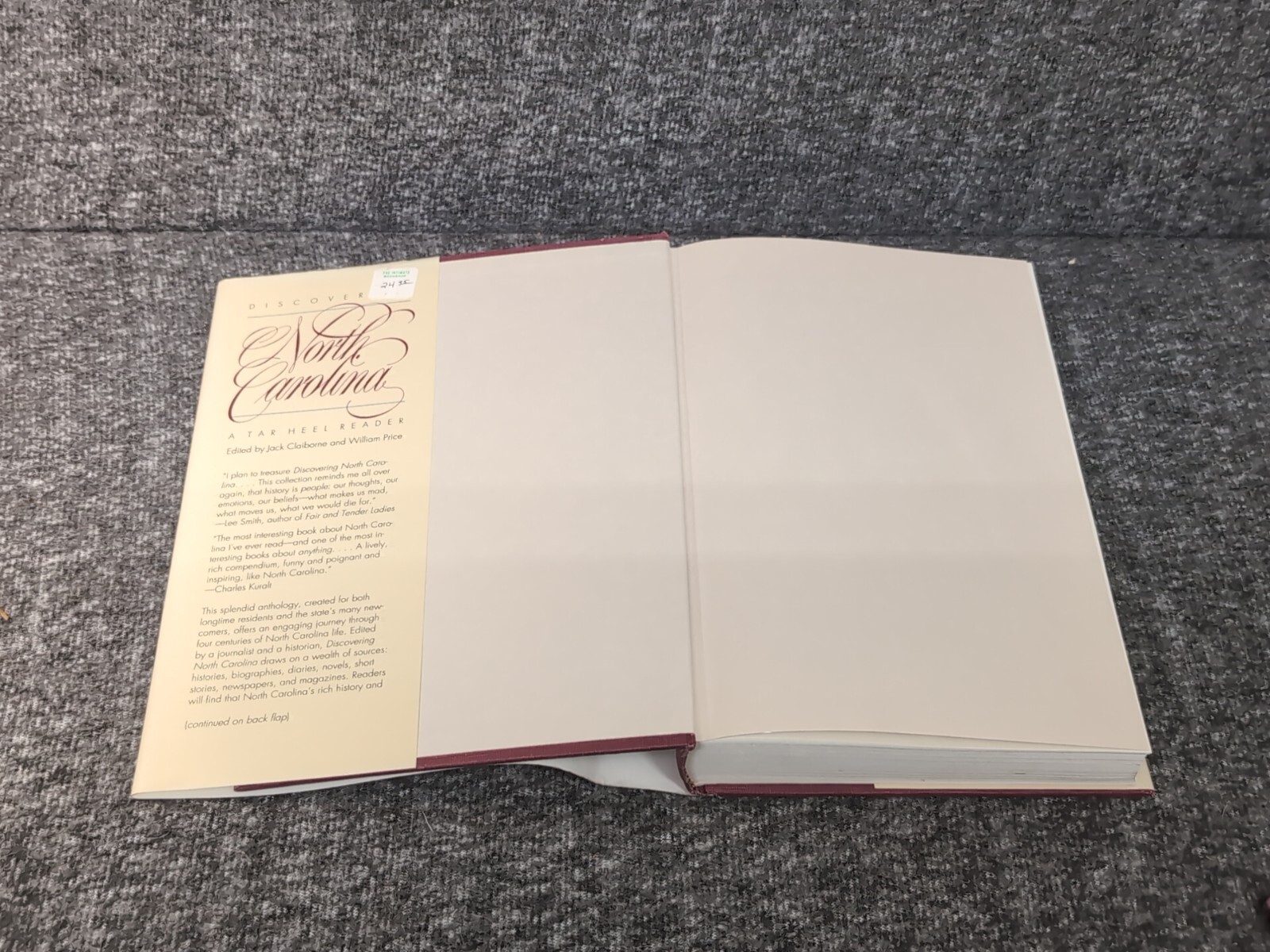 Discovering North Carolina : A Tar Heel Reader by William Price – Signed