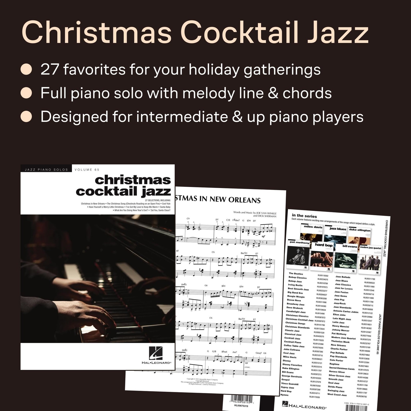 Christmas Cocktail Jazz – Piano Solos Series Vol. 65 |27 Holiday Jazz…