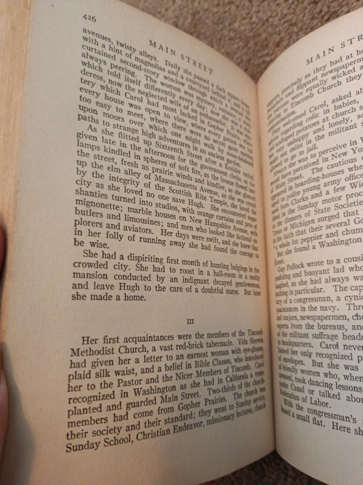 Main Street Sinclair Lewis 1920 1st Ed 1st Issue Page 387 Perfect Type HB&H