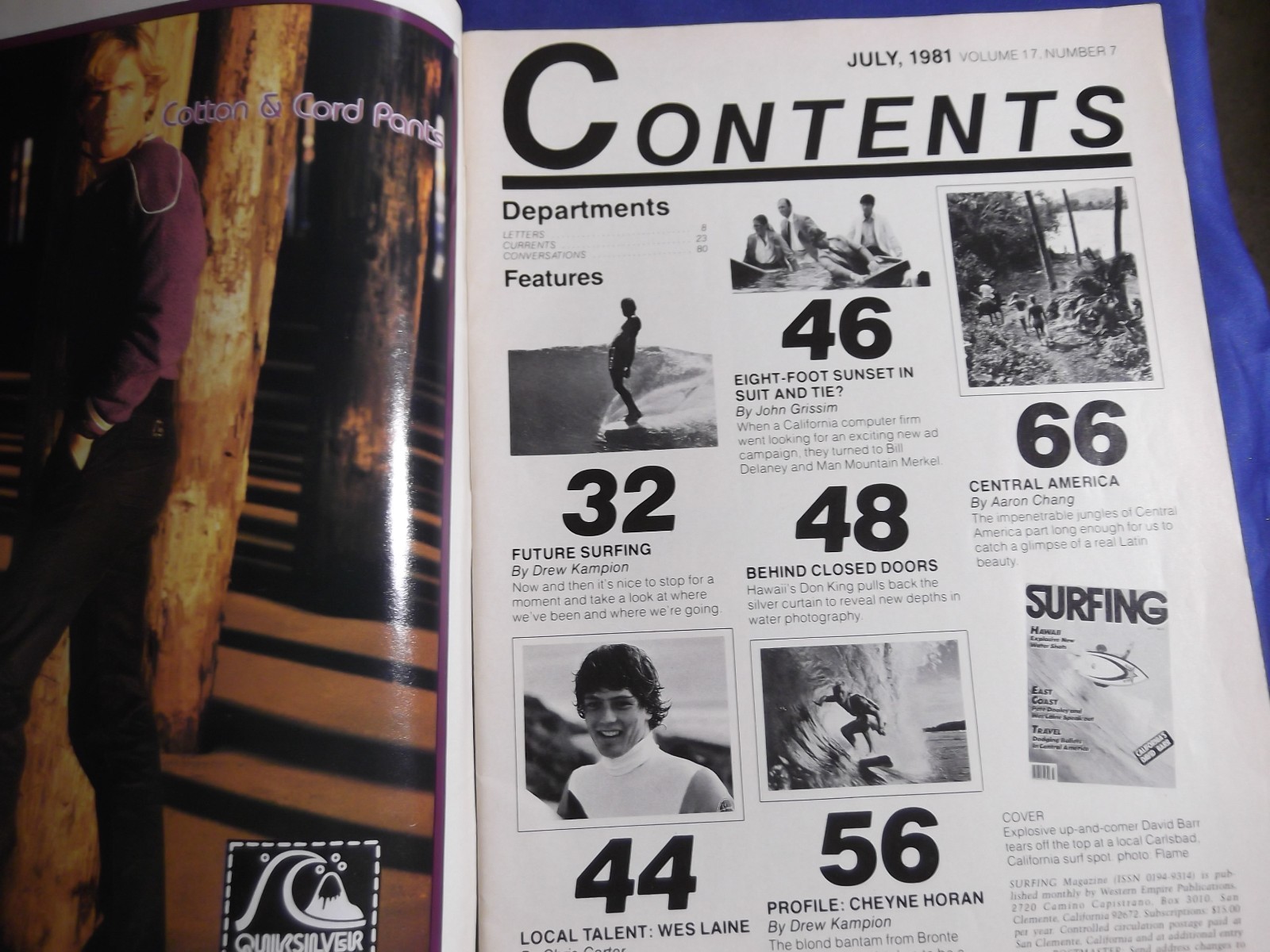 SURFING MAGAZINE JULY 1981 LOCAL WES LAINE CHEYNE HORAN DAVID BARR VINTAGE