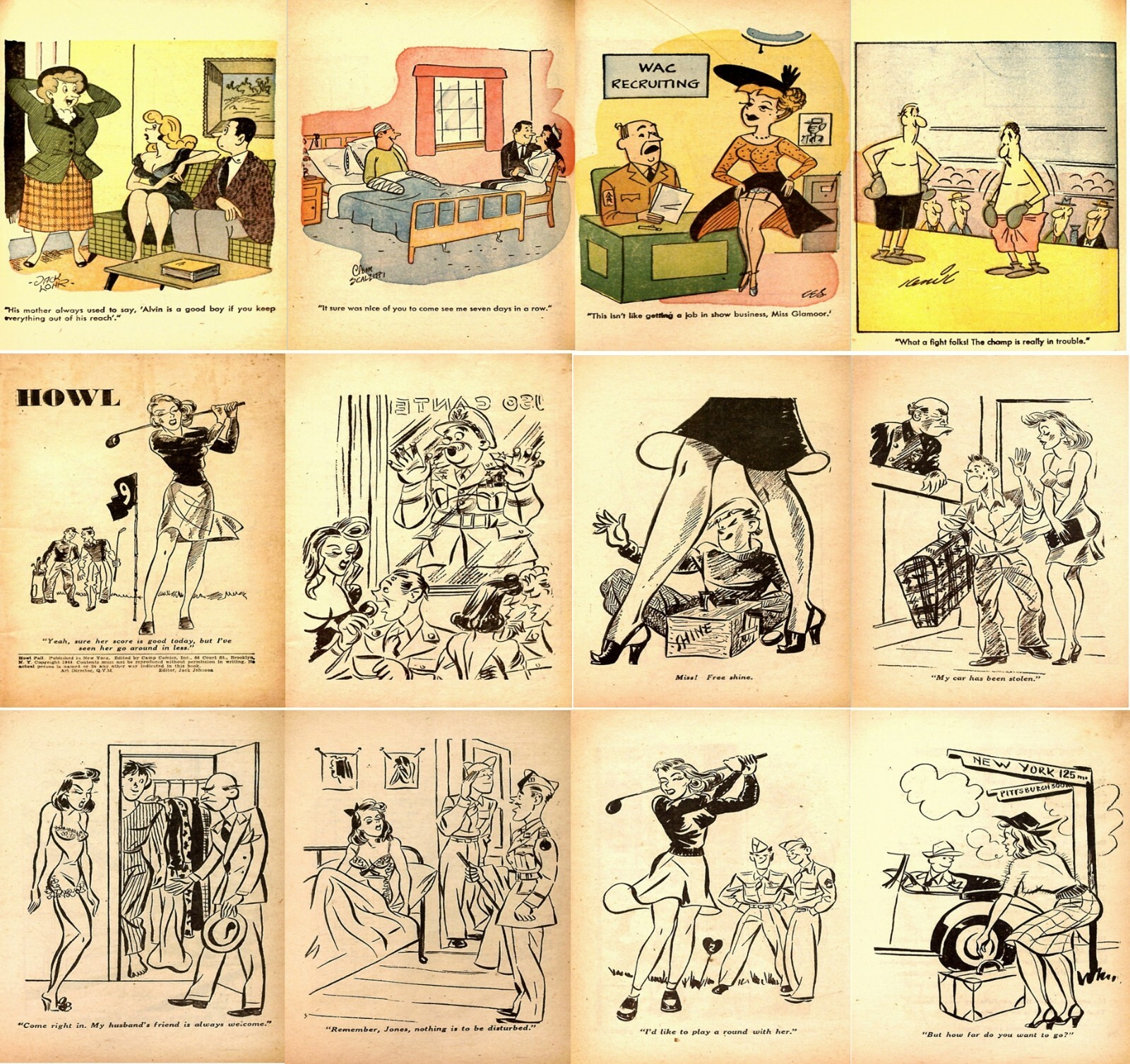 18 Old Issues of Assorted Adult Gags Humor Risqué Racy Comics Magazines on DVD