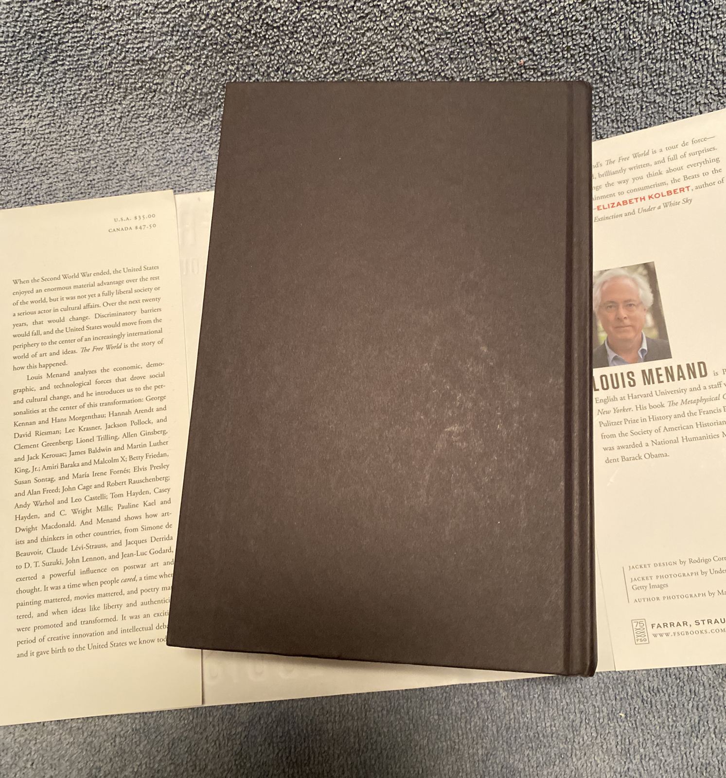 The Free World Art and Thought in the Cold War Hardcover Book Louis Menand