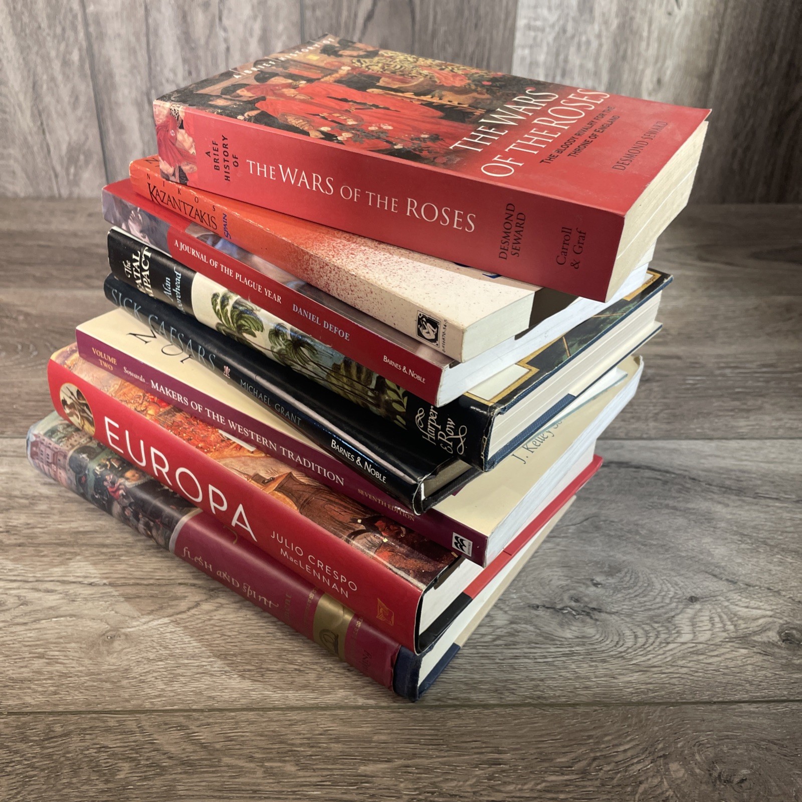 European History & Western Civ Lot 8 Books – Ancient Rome, War of Roses, Spain