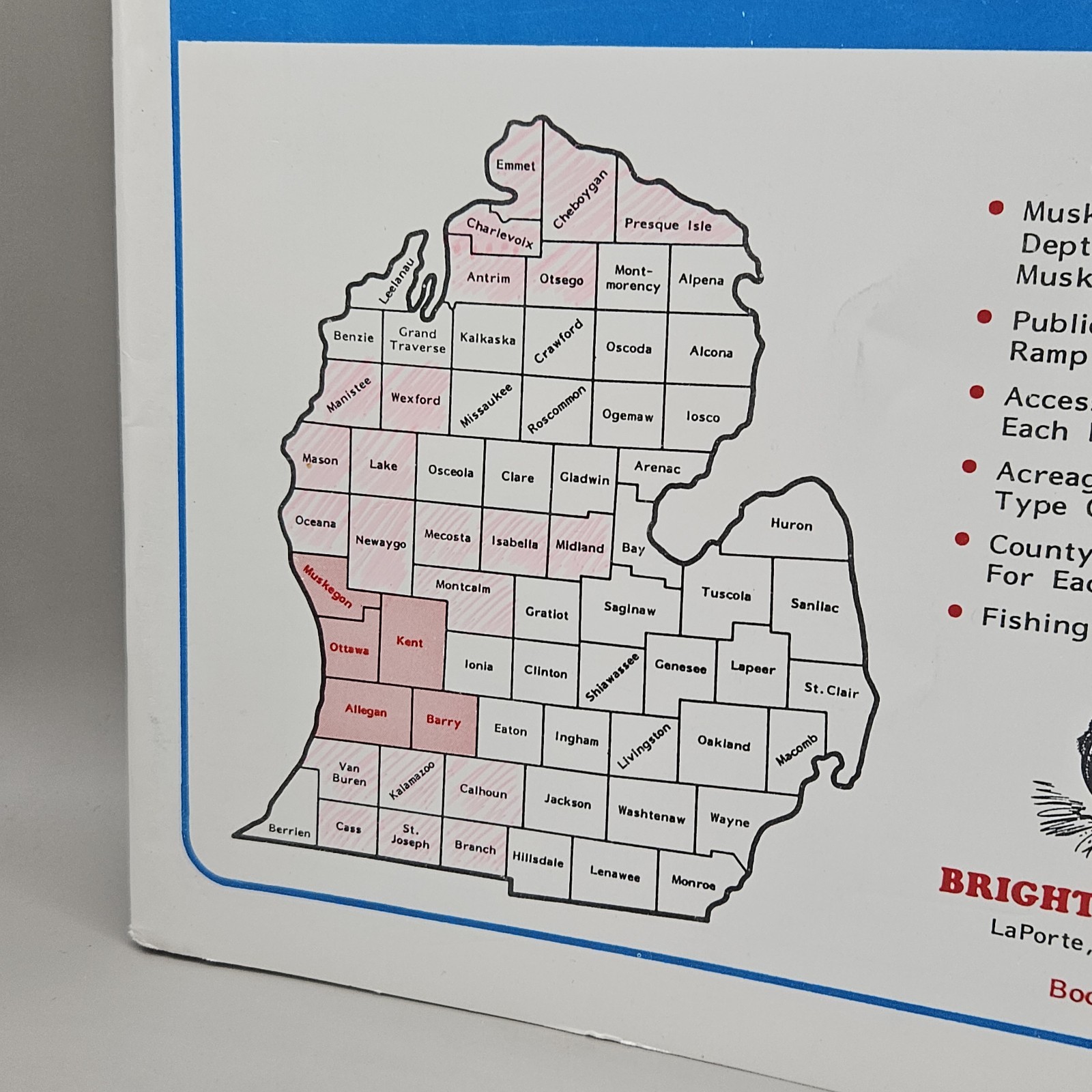 Allegan Barry Kent Muskegon Ottawa 138 Lake Maps Michigan Bright Spot Maps