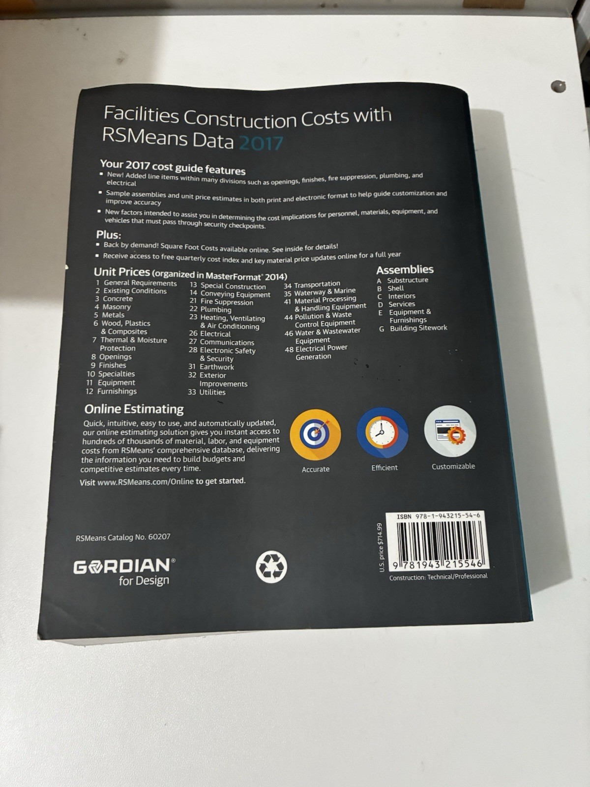 Facilities Construction Costs With RSMeans Data 2017