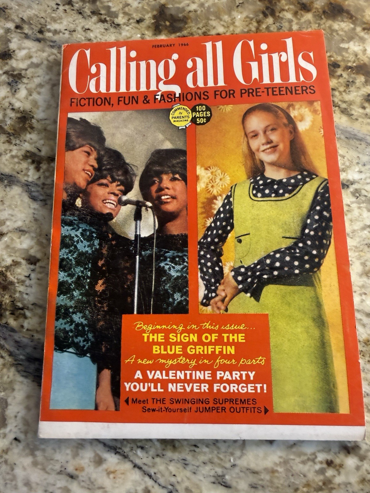Calling All Girls February 1966 THE SWINGING SUPREMES