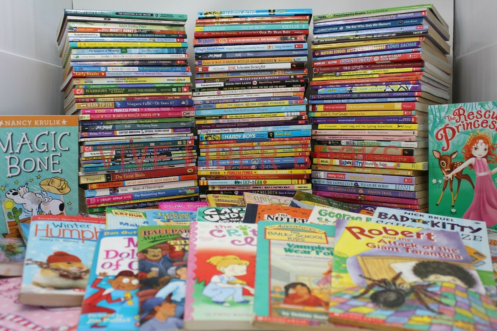 Bulk/Huge Lot of 50 of Children’s Kids Chapter Books – Random – Free Shipping!