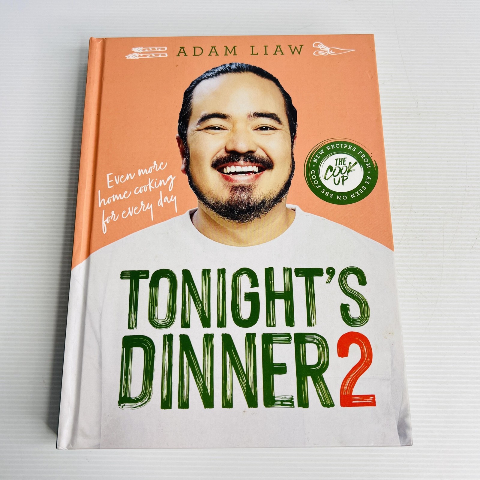 Tonight’s Dinner 2 Adam Liaw Peach HC Hardie Grant Books Cookbook Food