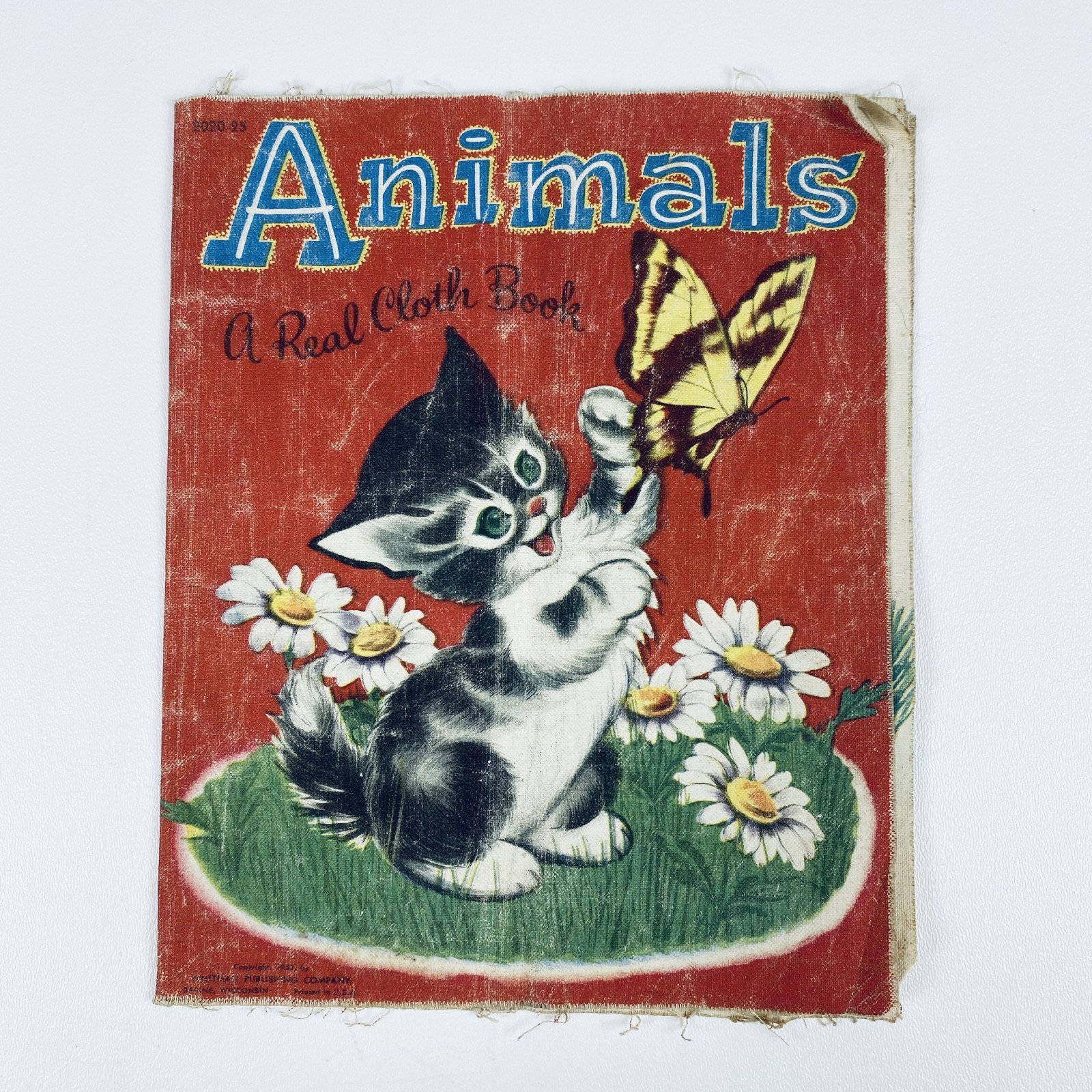 Vintage 1950 Animals A Real Cloth Book Whitman Publishing 2020-25