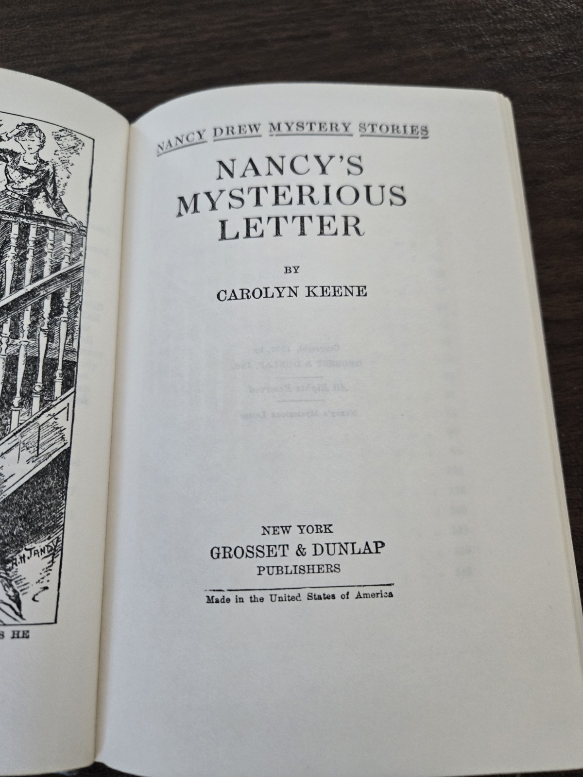 Nancy Drew Nancy’s Mysterious Letter 1932 Carolyn Keene Grosset -Dunlop HC DJ