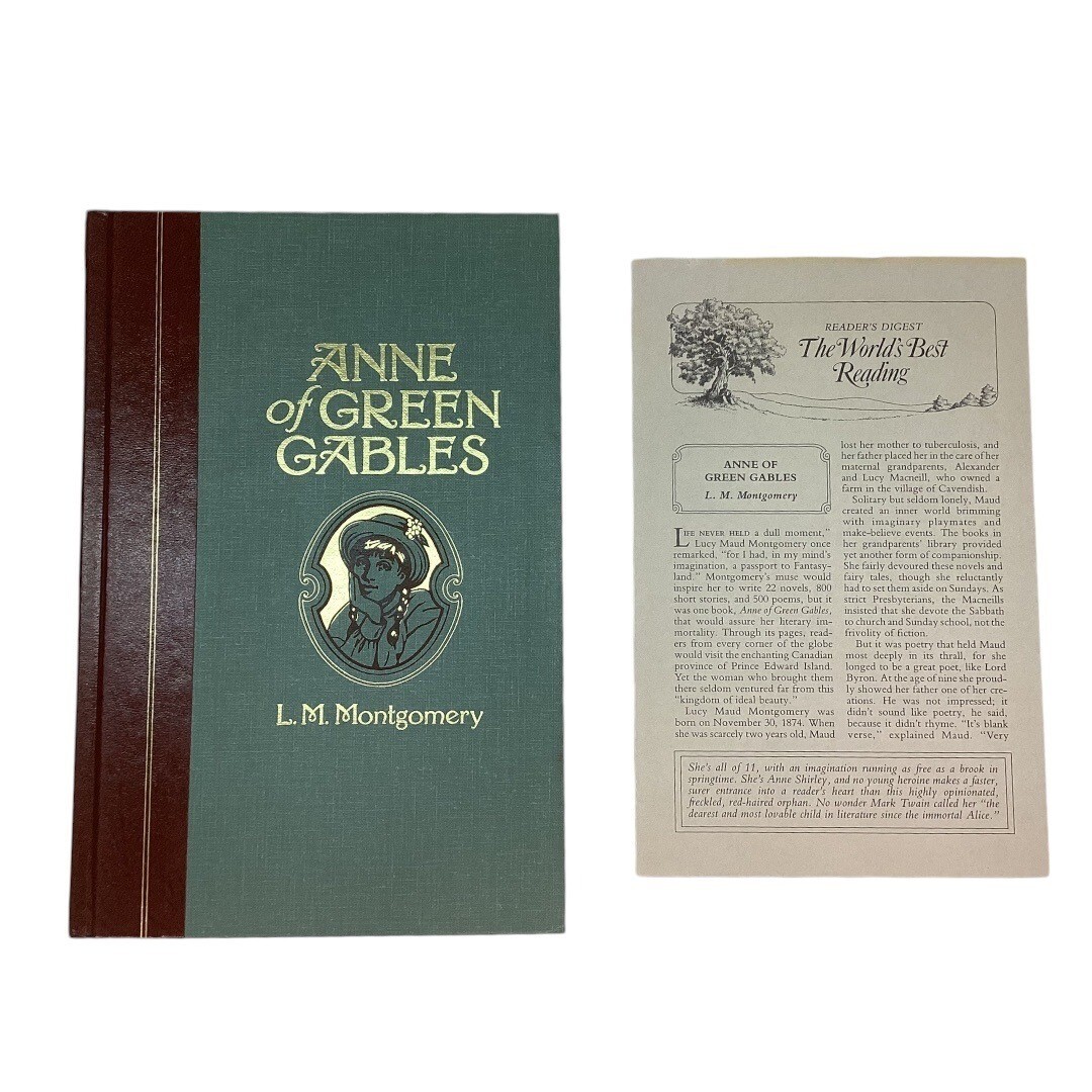 Anne Of Green Gables By L.M. Montgomery Readers Digest 1992 Hardcover Edition