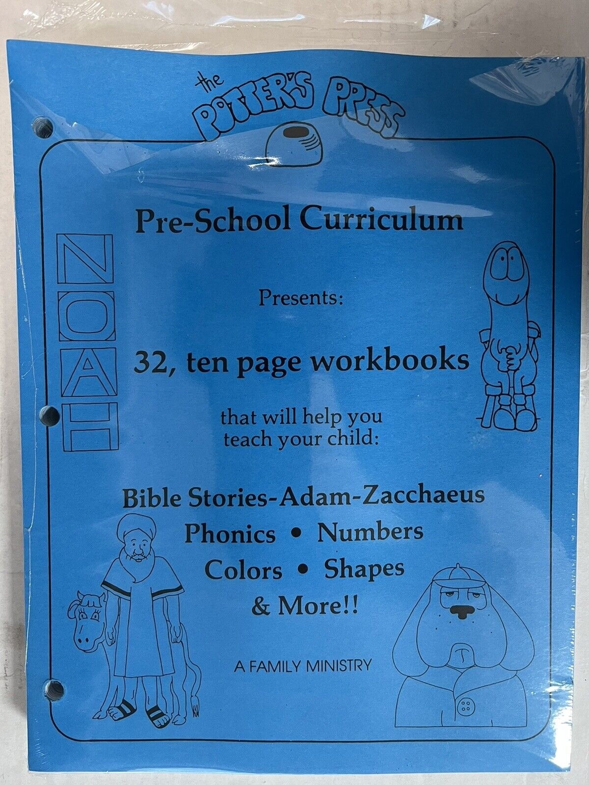 PreSchool Curriculum~The Potters Press~32 Book Bible Phonics Numbers Color D1 05