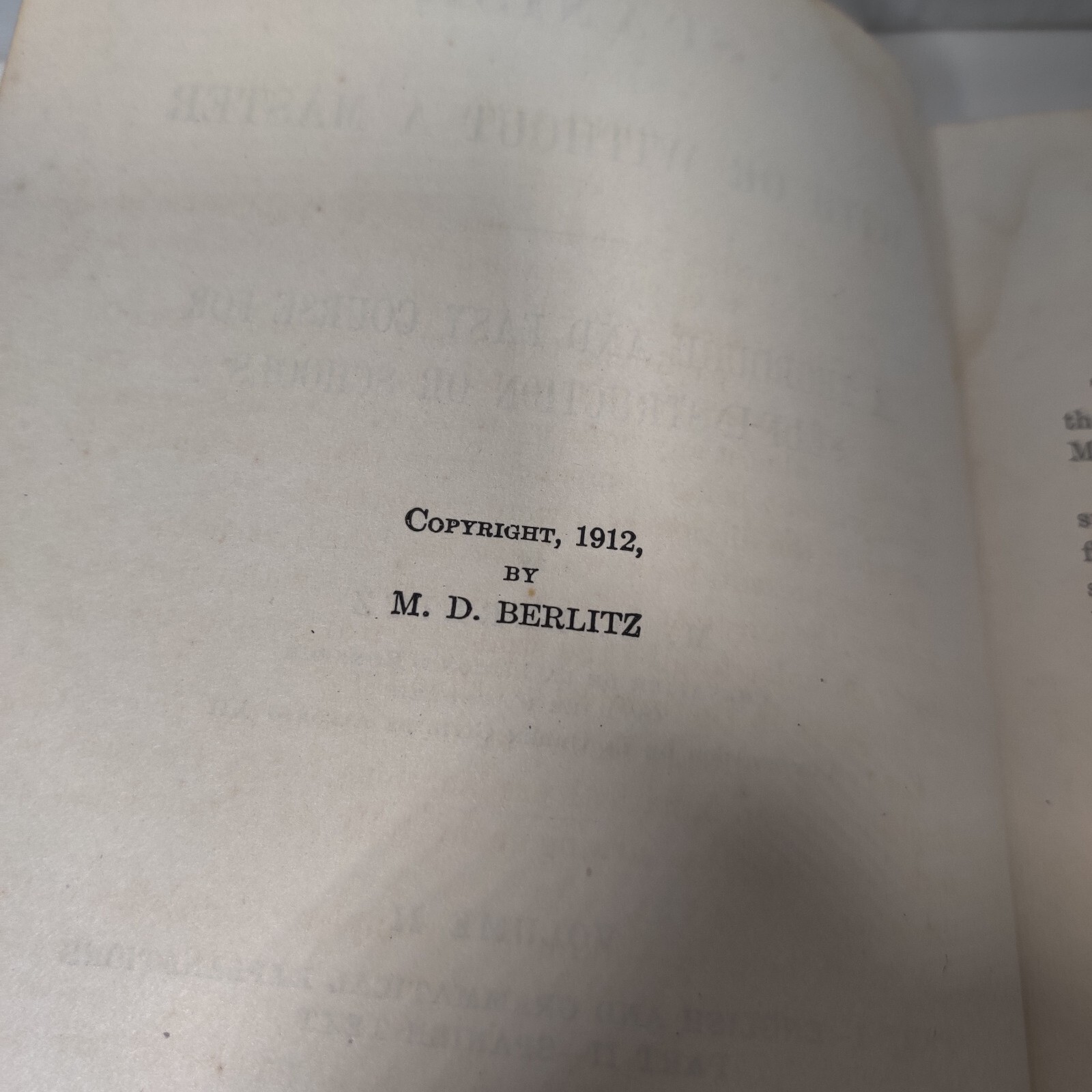 BERLITZ Spanish Language Book~ NY, 1912 ~Book Two~Hardcover~214 Pages Early