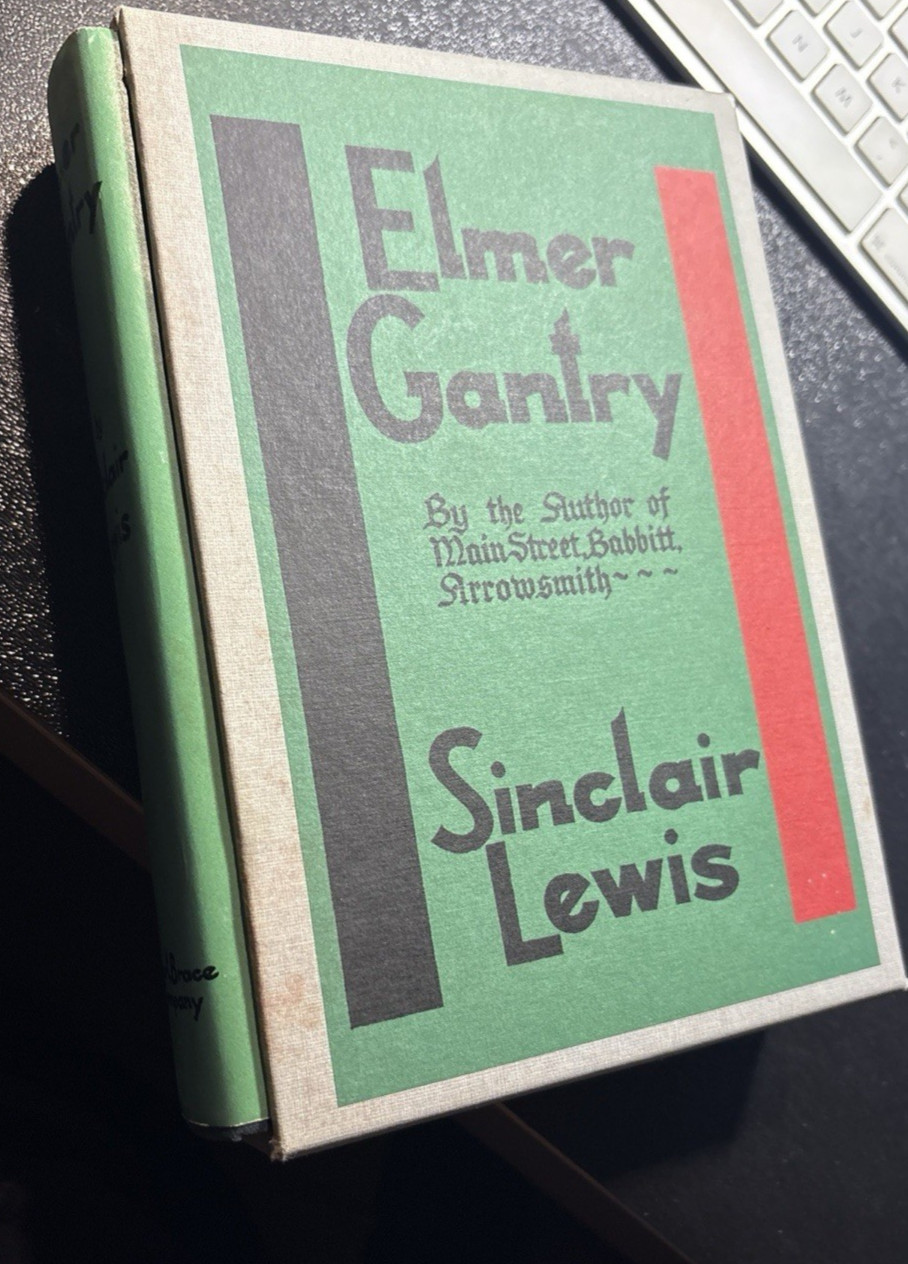 Sinclair Lewis Elmer Gantry 1955 Harcourt Brace Facsimile Edition Sleve Jacket