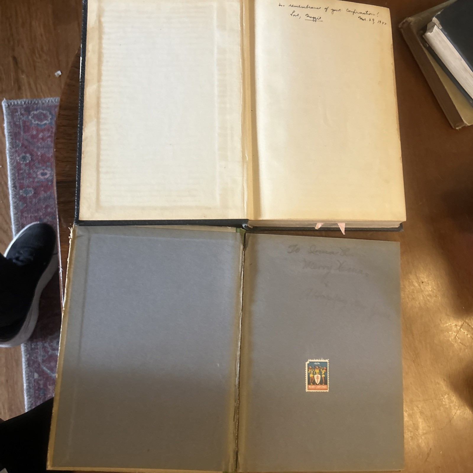 Vintage Lutheran Book Lot English/German Bibles Marin Luther HC/ Leather