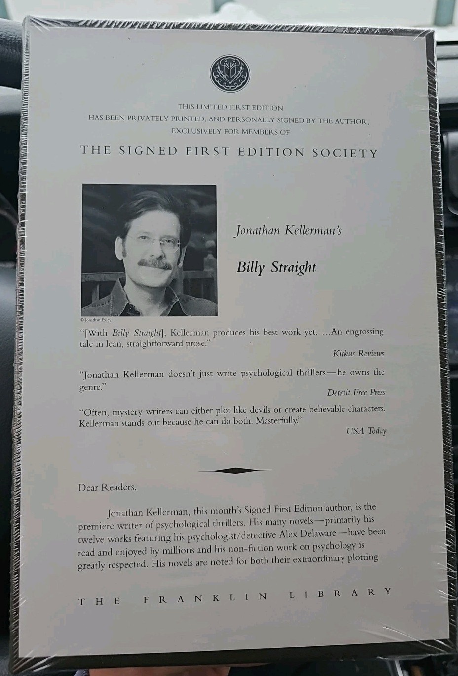 NIP Franklin Library Billy Straight SEALED Jonathan Kellerman Leather Signed 1st
