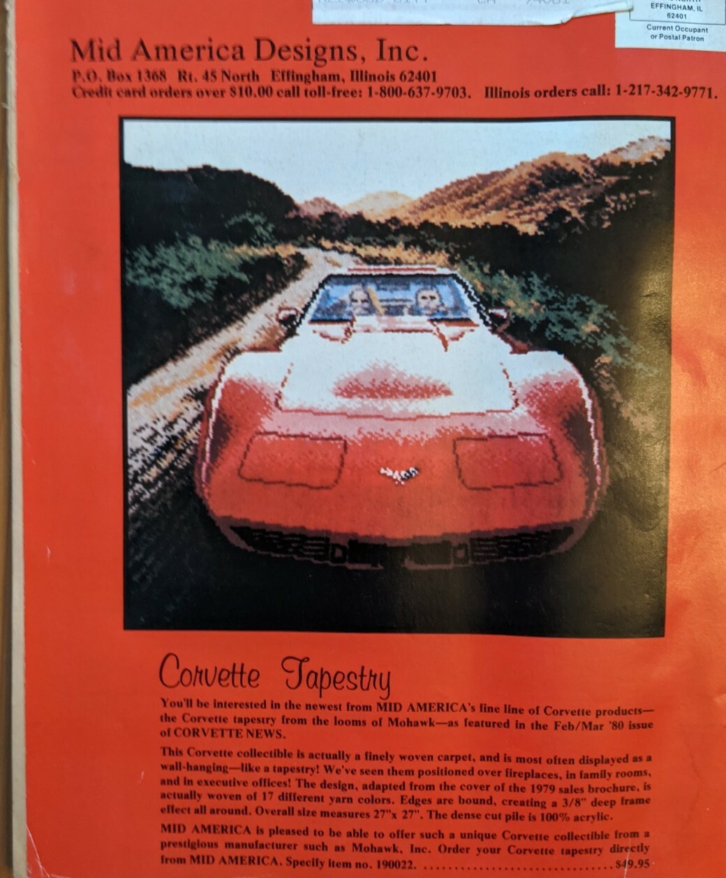 Mid America Effingham IL Corvette Catalog #188 1980 80 pages Fun Photos