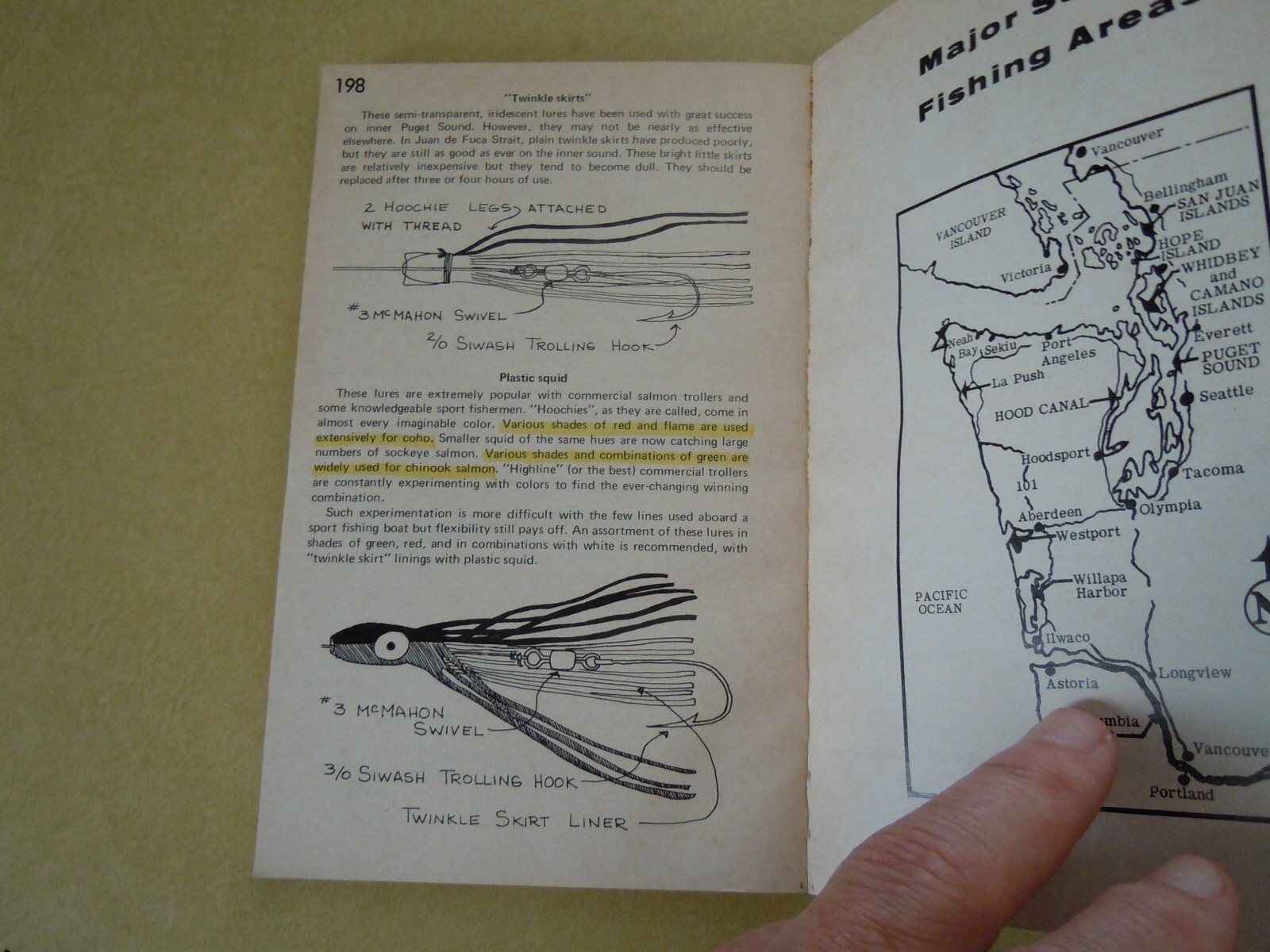 VINTAGE 1973 ” SALTWATER FISHING in WASHINGTON ” PAPERBACK BOOK – 198 PAGES