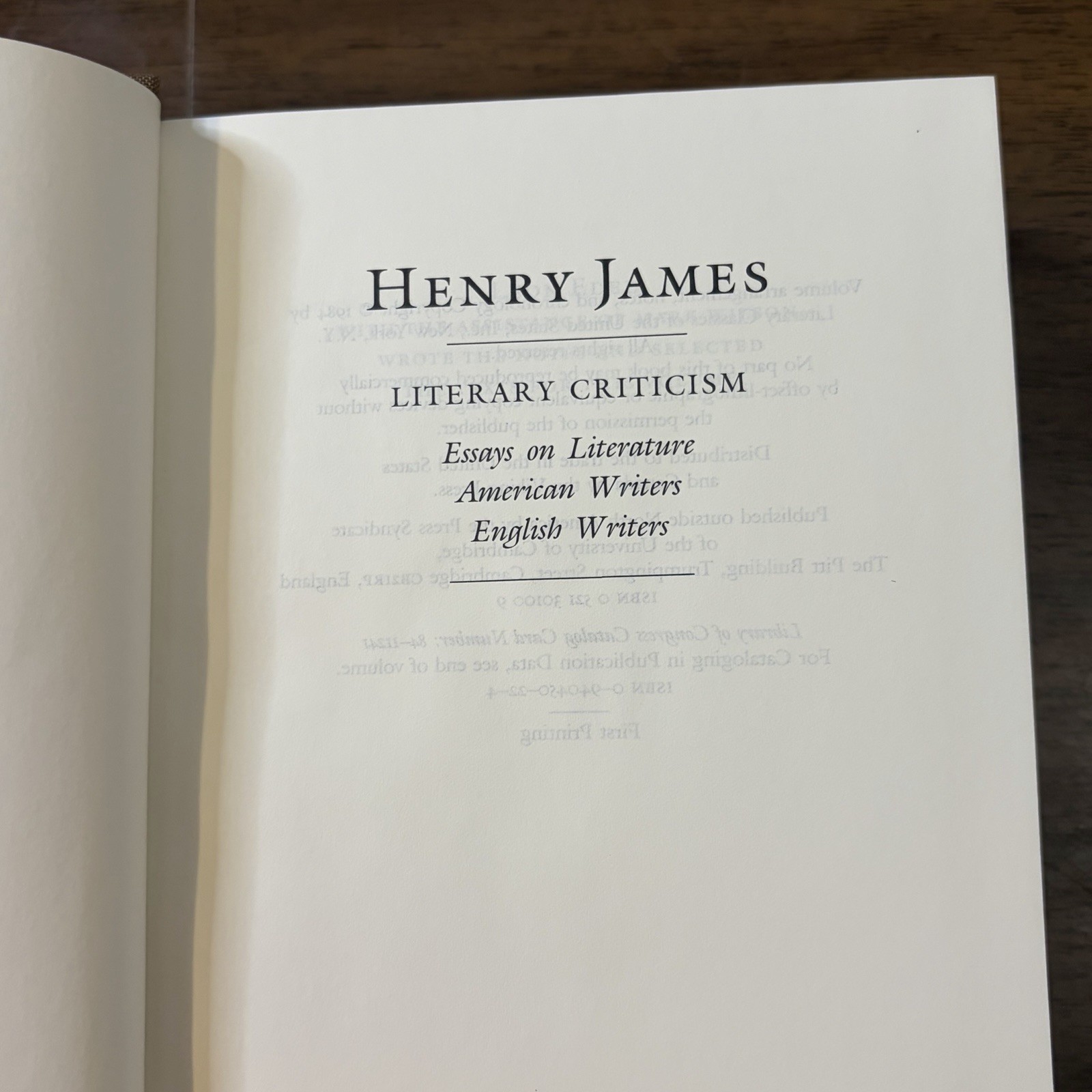 Library of America Henry James Set of 4 First Printing Hardcover Slipcase Books