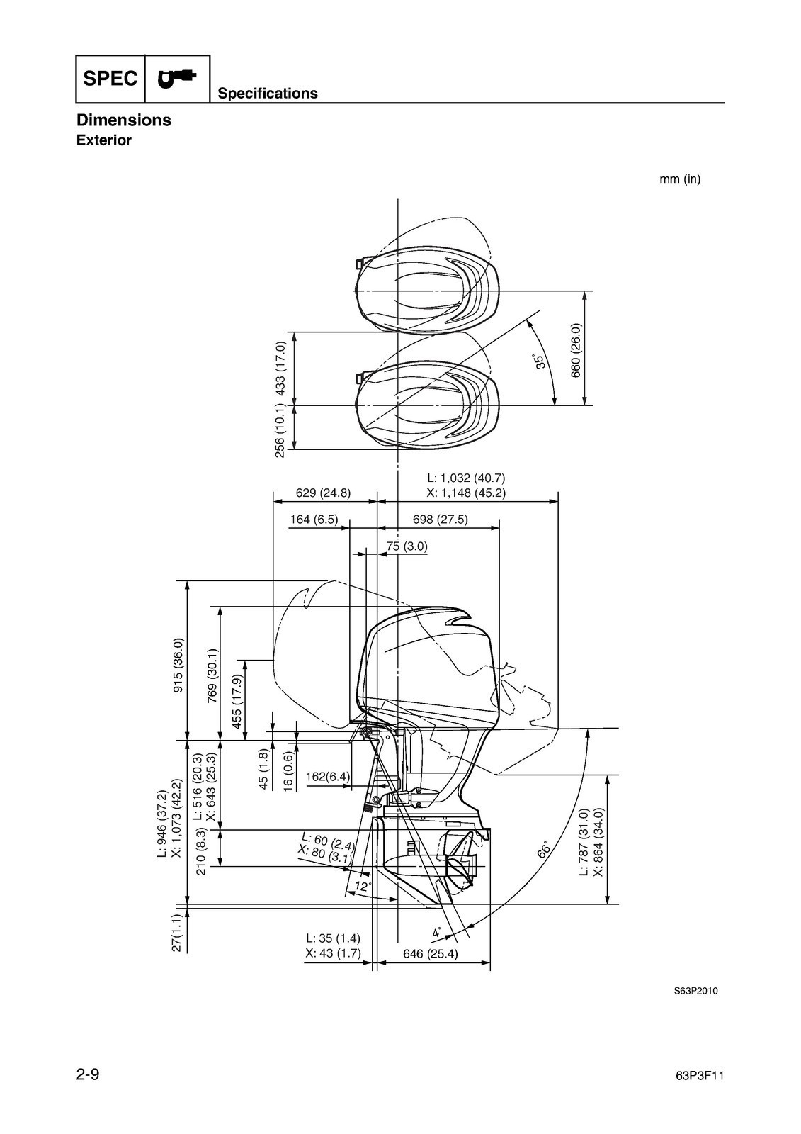 YAMAHA F150A FL150A Outboard Motor Service Manual BIND, FRONT & BACK, XL FOLDOUT
