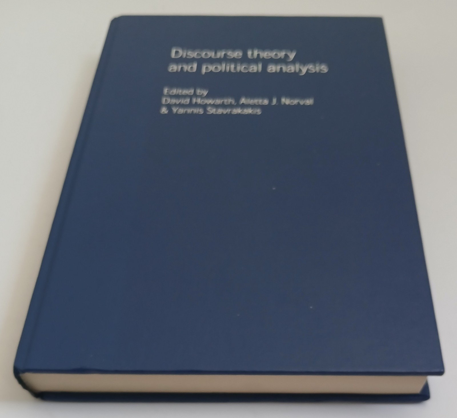 Discourse Theory And Political Analysis Various Authors 1st 2000 Hardback